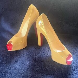 Christian Louboutin Peep Toe Nude Heel